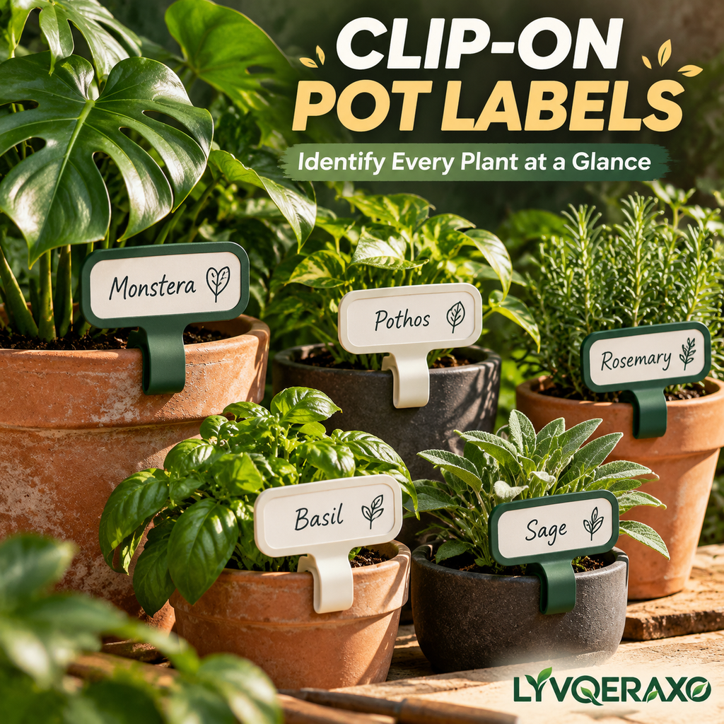Clip-On Plant Pot Labels for Indoor Plants, Herbs, Seedlings & Nursery Pots