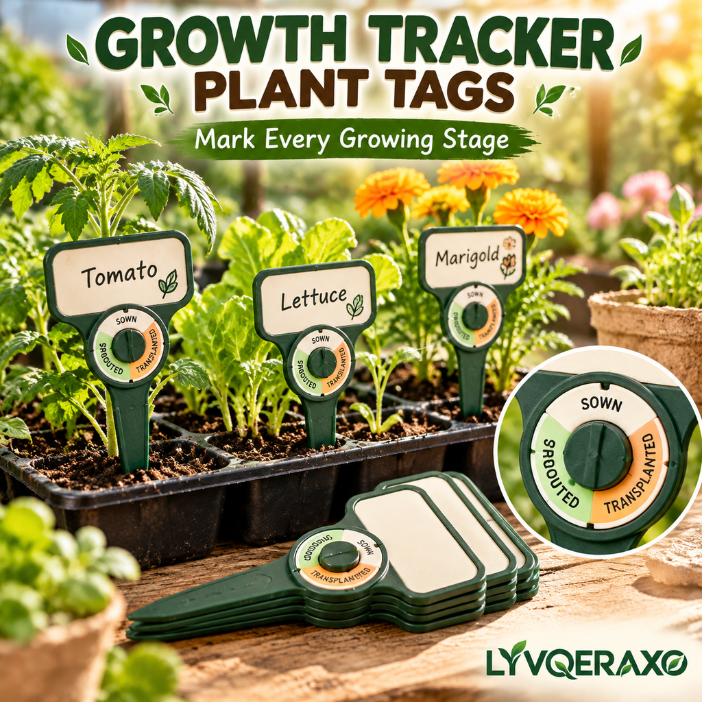 Rotating Growth Tracker Plant Markers for Seed Starting, Seedlings & Transplanting