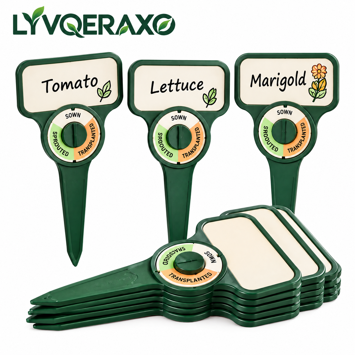 Rotating Growth Tracker Plant Markers for Seed Starting, Seedlings & Transplanting