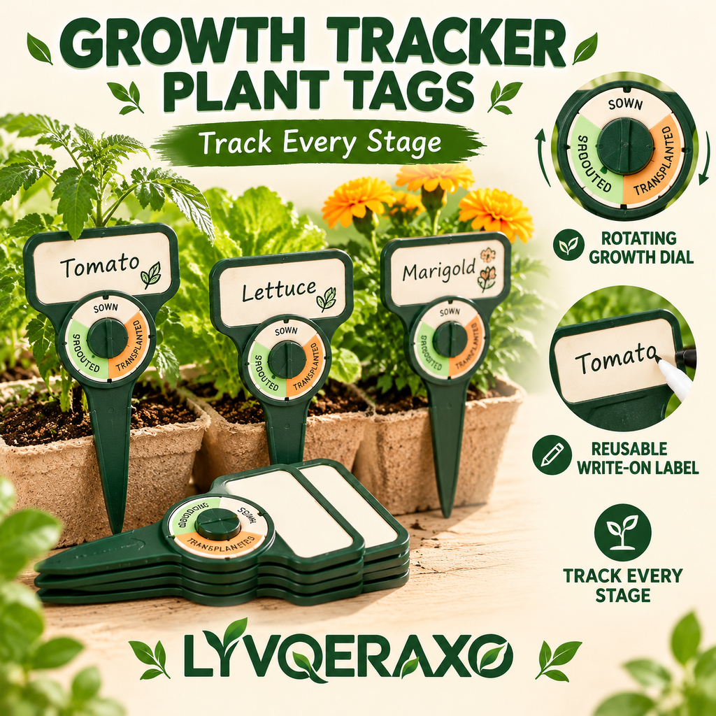 Rotating Growth Tracker Plant Markers for Seed Starting, Seedlings & Transplanting